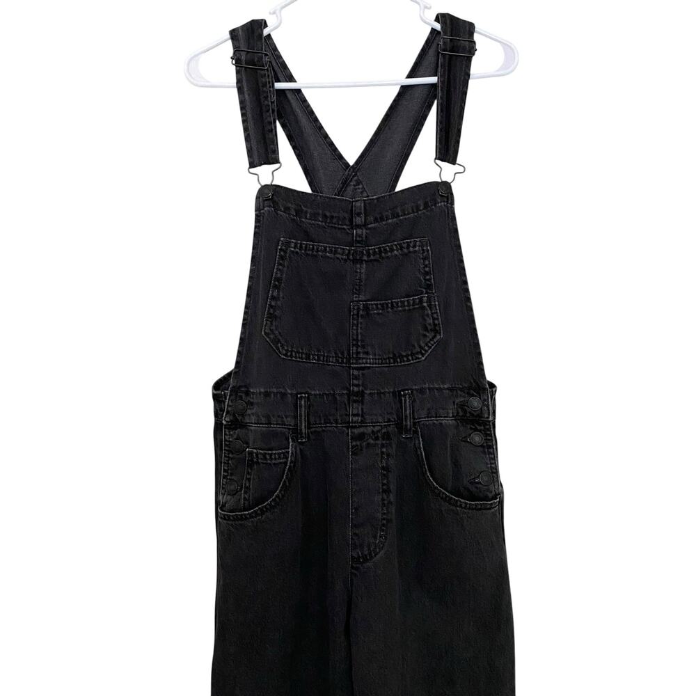 Free People We the Free Ziggy Black Denim Overalls XS 100% Cotton Classic - Picture 7 of 16